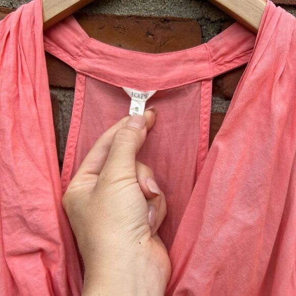 J. Crew Peach Coral Cotton Maxi Dress - Picture 3 of 6
